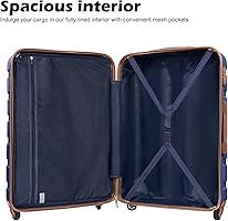 Amazon.com | Coolife Luggage 3 Piece Set Suitcase Spinner